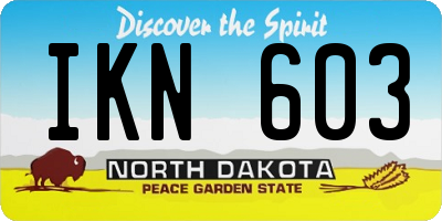 ND license plate IKN603