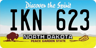 ND license plate IKN623
