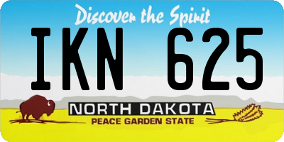 ND license plate IKN625