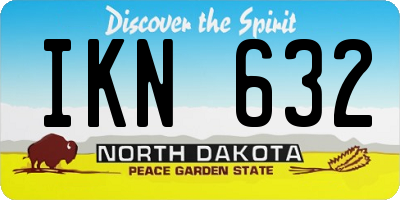 ND license plate IKN632