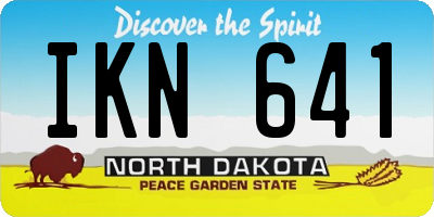 ND license plate IKN641