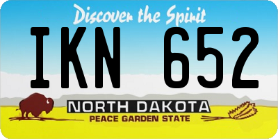 ND license plate IKN652