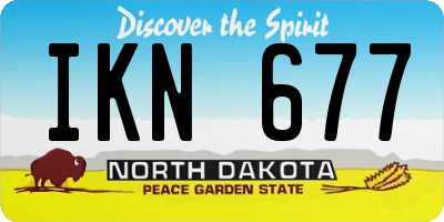 ND license plate IKN677