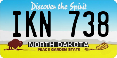 ND license plate IKN738