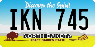 ND license plate IKN745