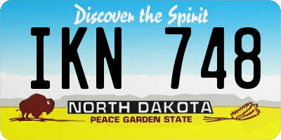 ND license plate IKN748