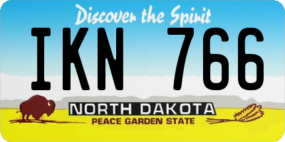 ND license plate IKN766