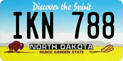 ND license plate IKN788