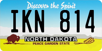 ND license plate IKN814