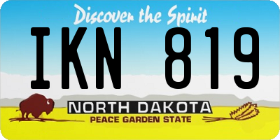 ND license plate IKN819