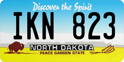 ND license plate IKN823