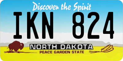 ND license plate IKN824