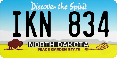ND license plate IKN834