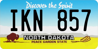 ND license plate IKN857