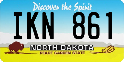 ND license plate IKN861