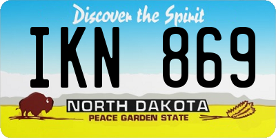 ND license plate IKN869