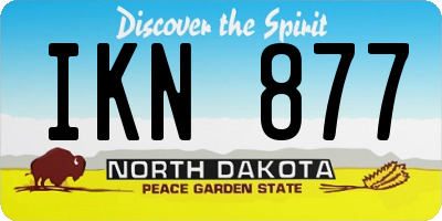 ND license plate IKN877