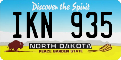 ND license plate IKN935