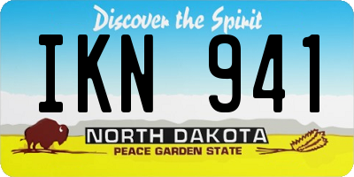 ND license plate IKN941