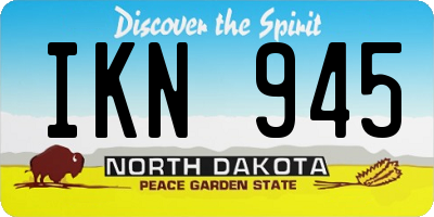 ND license plate IKN945