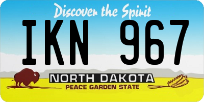ND license plate IKN967