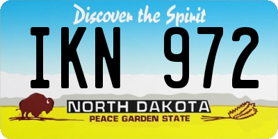 ND license plate IKN972