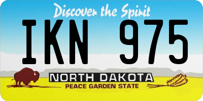 ND license plate IKN975