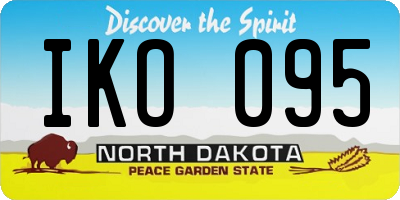 ND license plate IKO095