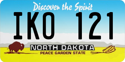 ND license plate IKO121