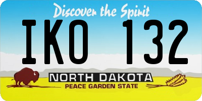 ND license plate IKO132