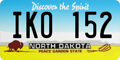 ND license plate IKO152