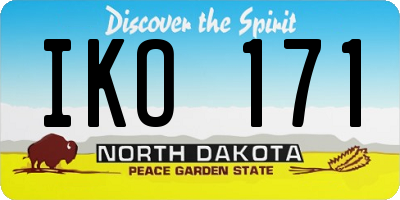 ND license plate IKO171