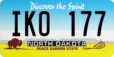 ND license plate IKO177