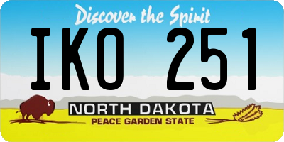ND license plate IKO251