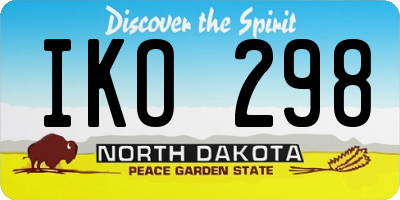 ND license plate IKO298
