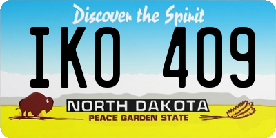 ND license plate IKO409
