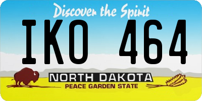 ND license plate IKO464