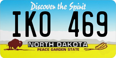 ND license plate IKO469