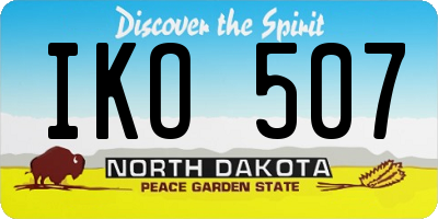 ND license plate IKO507