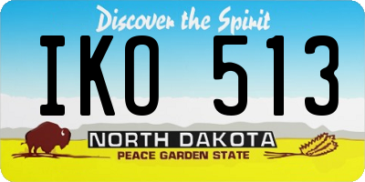 ND license plate IKO513