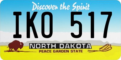 ND license plate IKO517