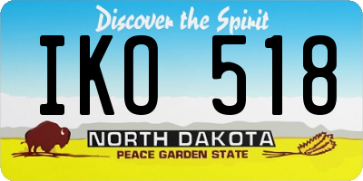 ND license plate IKO518