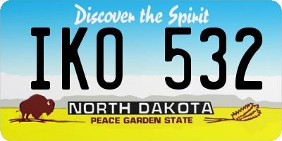 ND license plate IKO532