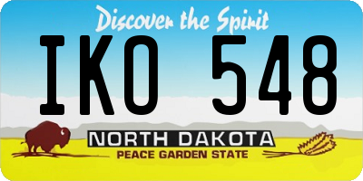 ND license plate IKO548