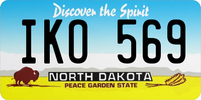 ND license plate IKO569