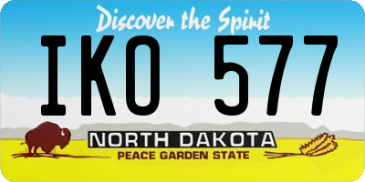ND license plate IKO577