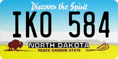 ND license plate IKO584
