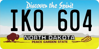 ND license plate IKO604