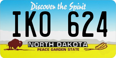 ND license plate IKO624