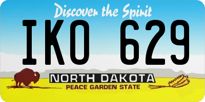 ND license plate IKO629
